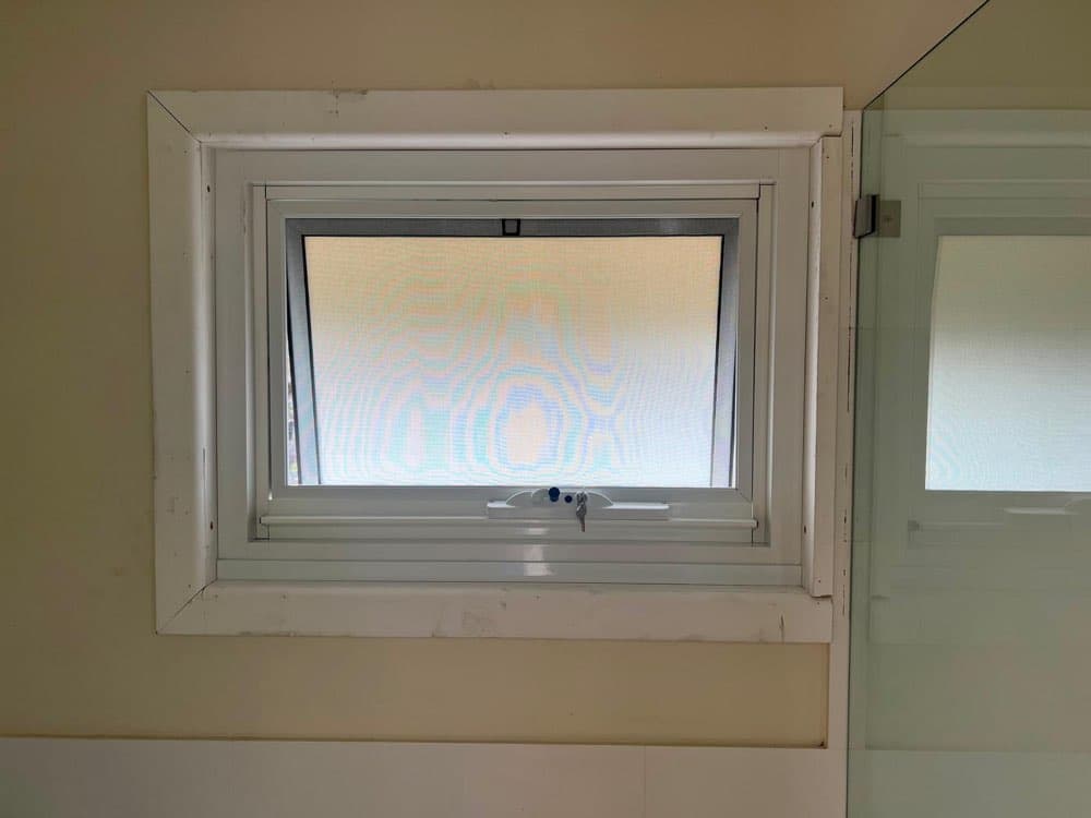 Awning Bathroom Window, Cream Trim
