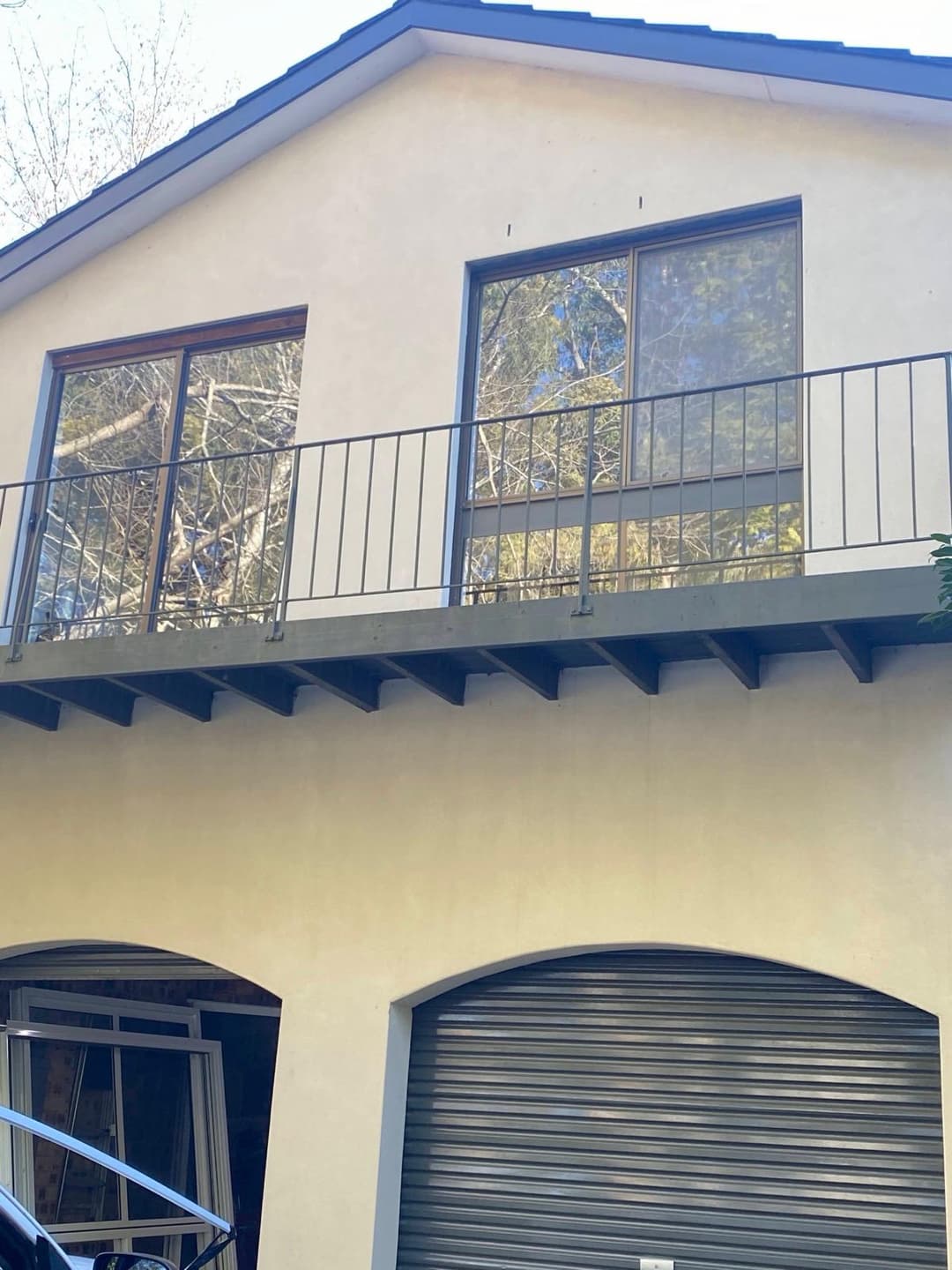 Balcony Window & Sliding Door Replacement, Yellow Render House