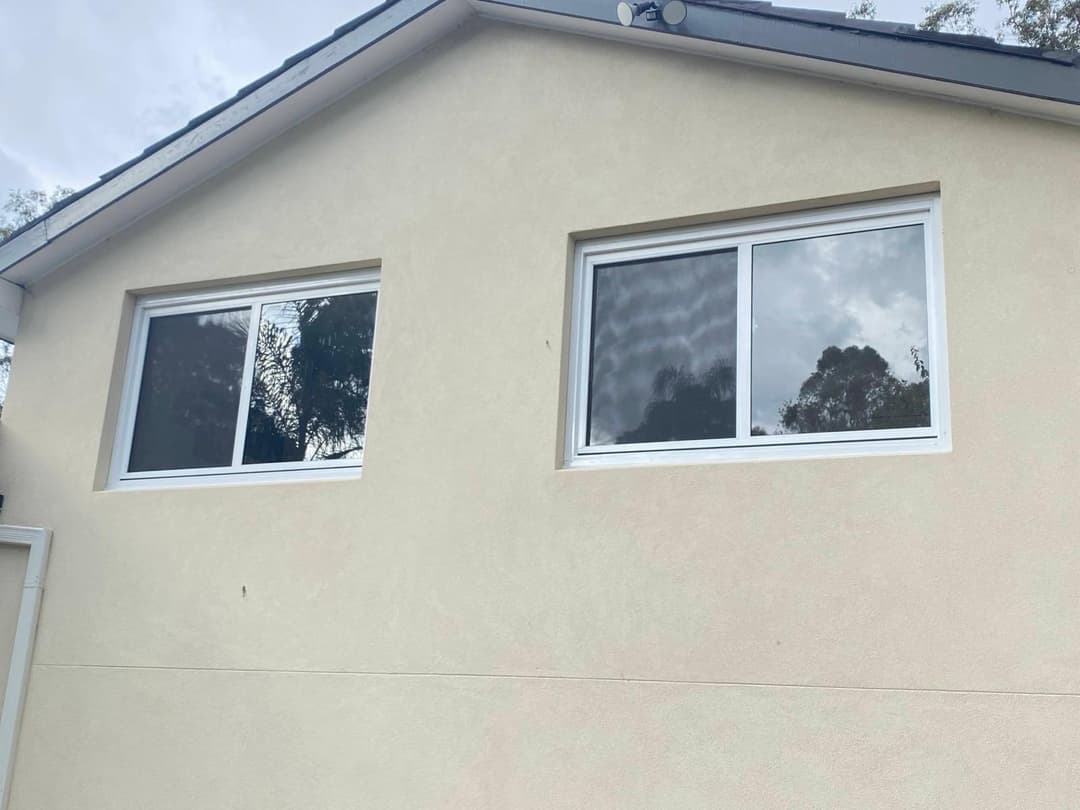 New Build, Cream Gable Slider Windows