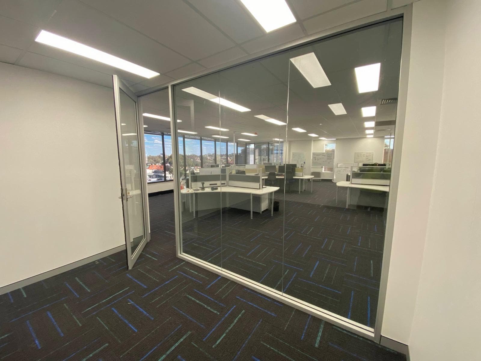 Office Partitions installation by VistaGlaze