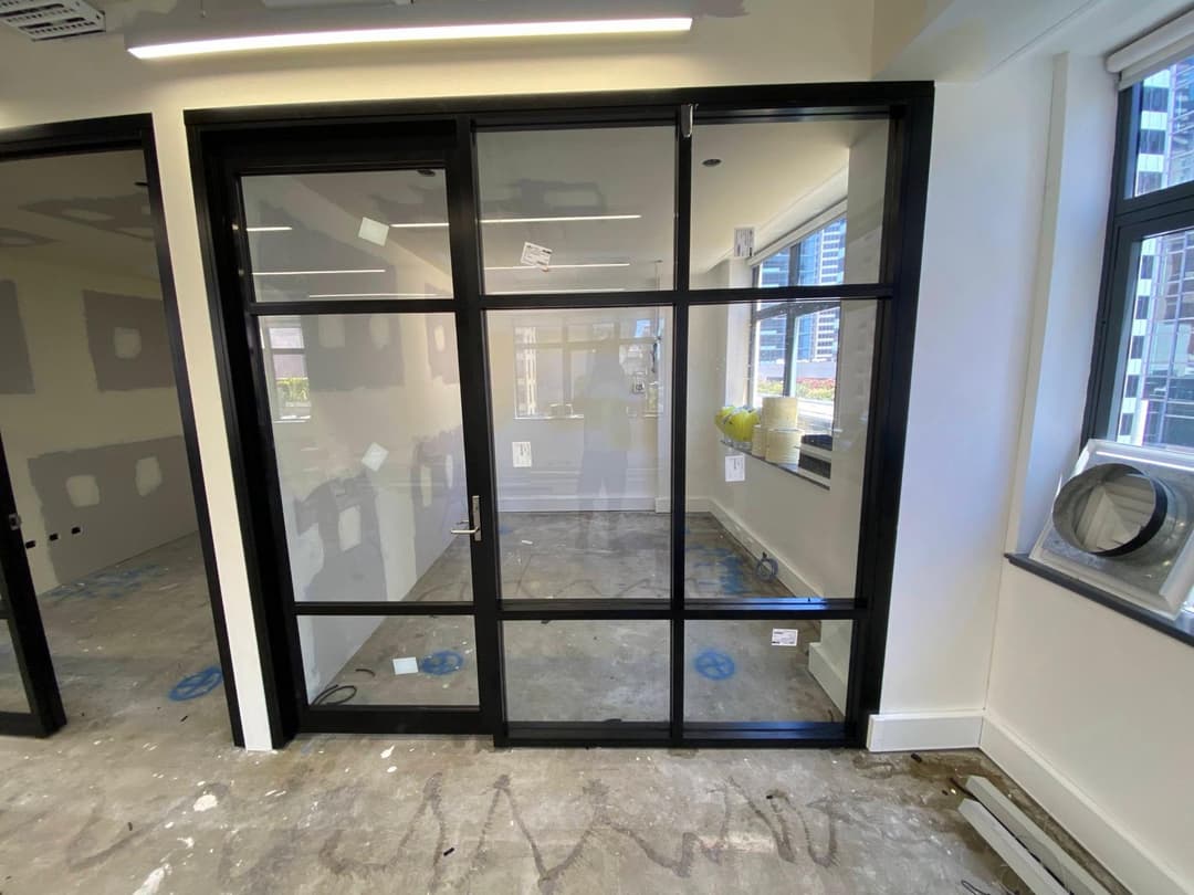 Black Frame Glass Corridor, High-Rise Fitout