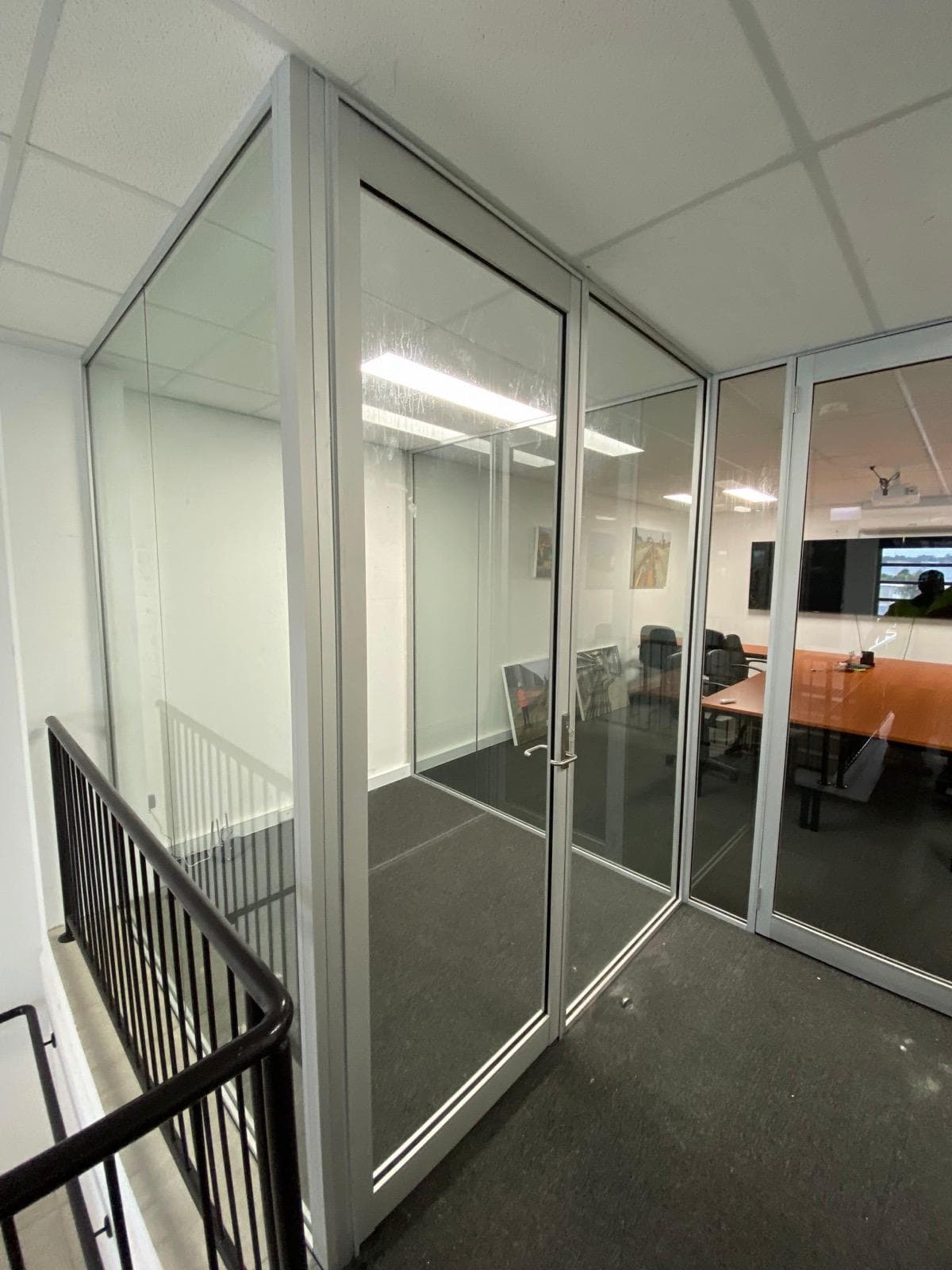 Commercial office glass partition fit-out